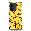 lil flames on yellow back phone cover | glass case for oneplus nord 3