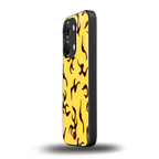lil flames on yellow back phone cover | glass case for oneplus nord 3