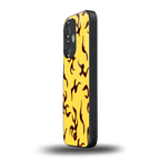 lil flames on yellow back phone cover | glass case for oneplus nord ce 3