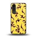 lil flames on yellow back phone cover | glass case for oneplus nord ce 4 lite