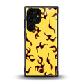 lil flames on yellow back phone cover | glass case for samsung galaxy s23 ultra