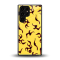 lil flames on yellow back phone cover | glass case for samsung galaxy s25 ultra