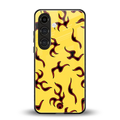 lil flames on yellow back phone cover | glass case for samsung galaxy s23 plus