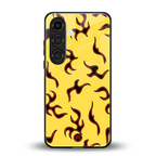 lil flames on yellow back phone cover | glass case for samsung galaxy s23 plus