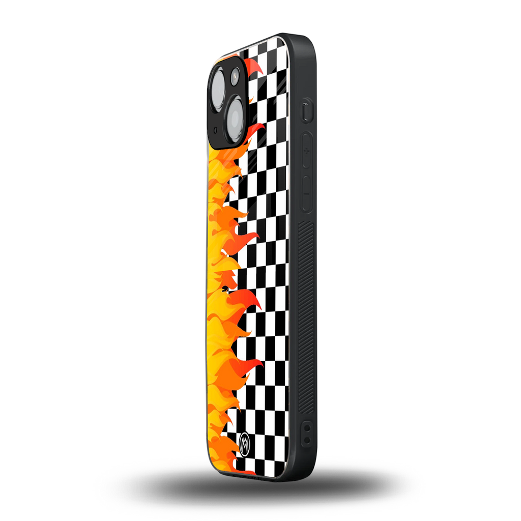 lil flames wild mode back phone cover | glass case for iphone 13 mini