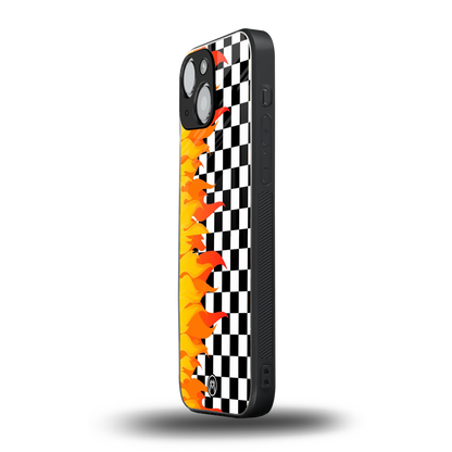 lil flames wild mode back phone cover | glass case for iphone 13 mini