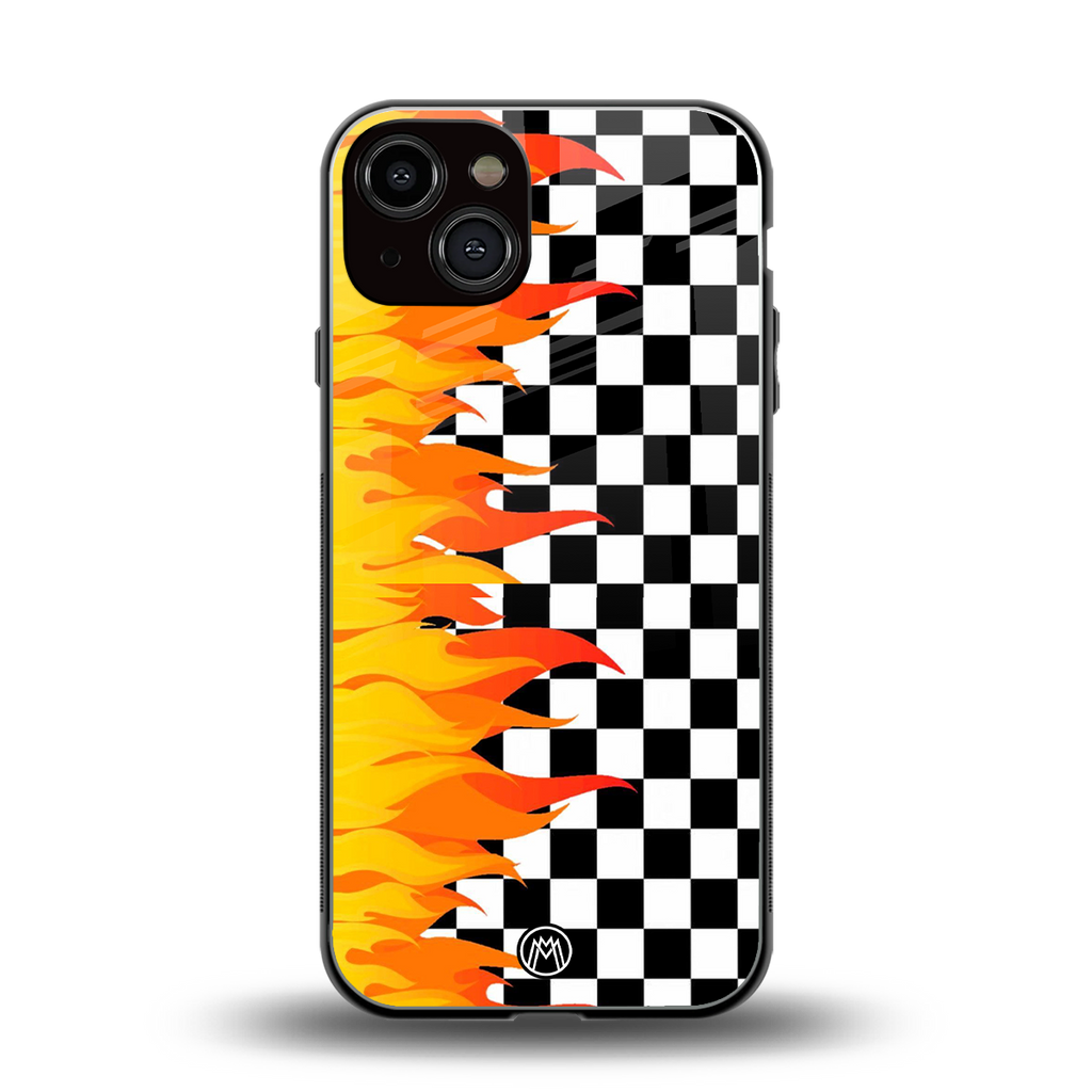 lil flames wild mode back phone cover | glass case for iphone 13