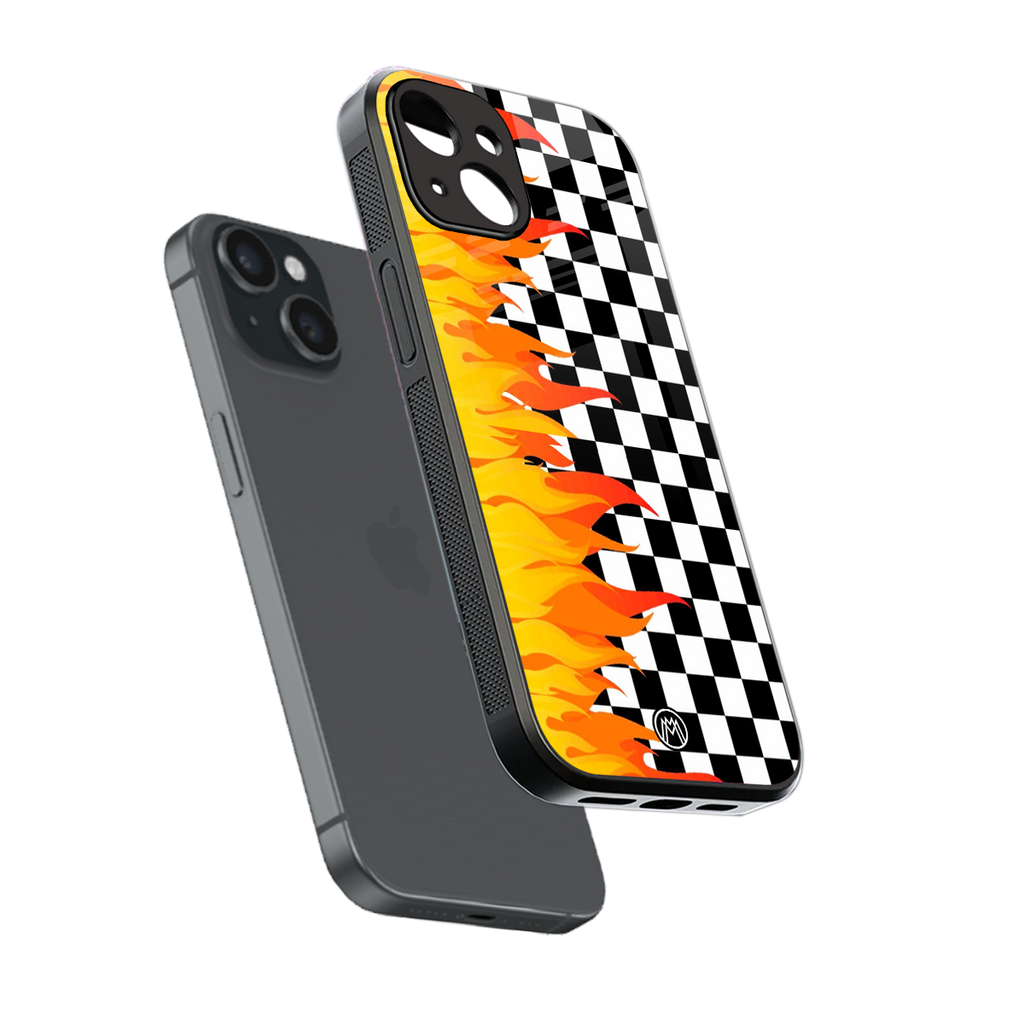 lil flames wild mode back phone cover | glass case for iphone 13
