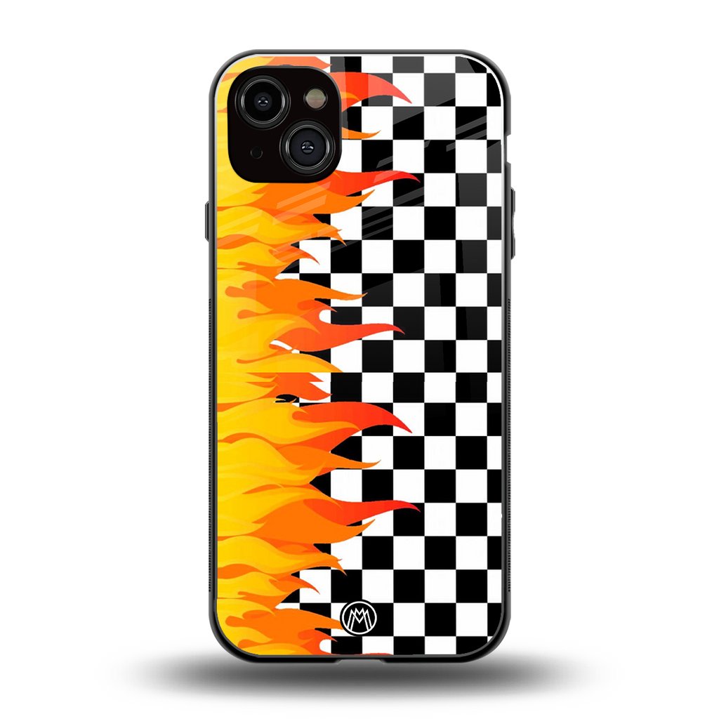 lil flames wild mode back phone cover | glass case for iphone 14 plus