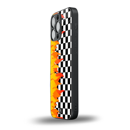 lil flames wild mode back phone cover | glass case for iphone 14 pro max