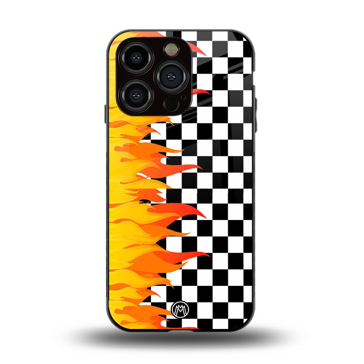 lil flames wild mode back phone cover | glass case for iphone 15 pro