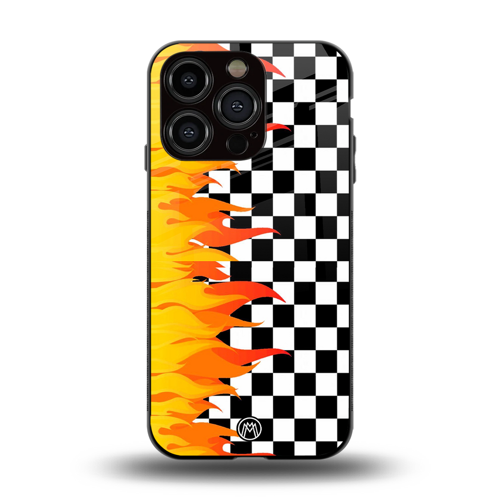 lil flames wild mode back phone cover | glass case for iphone 14 pro