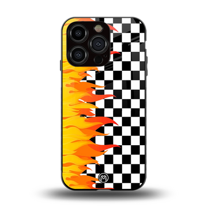 lil flames wild mode back phone cover | glass case for iphone 14 pro