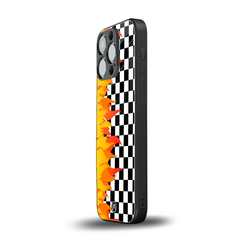 lil flames wild mode back phone cover | glass case for iphone 15 pro