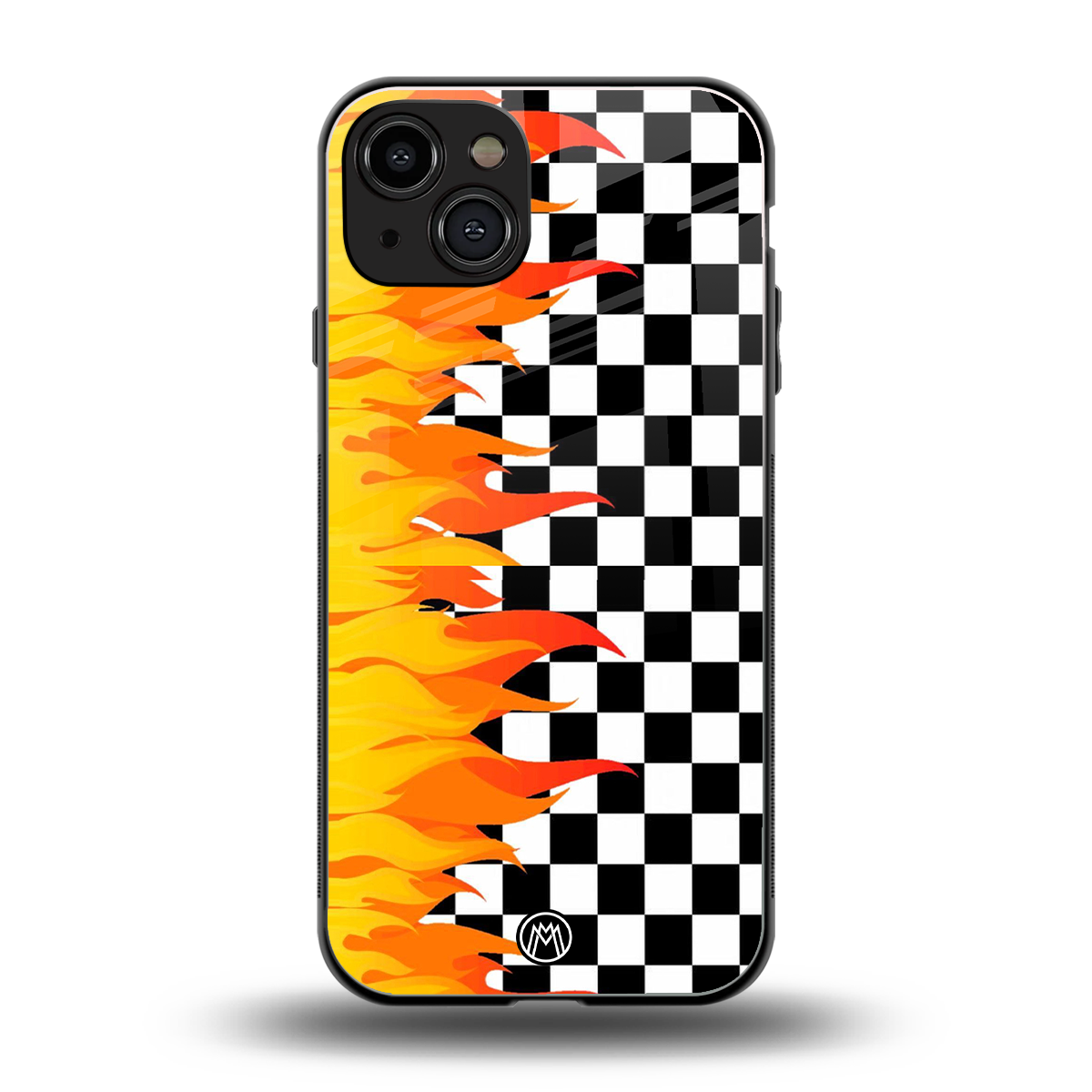 lil flames wild mode back phone cover | glass case for iphone 15