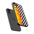 lil flames wild mode back phone cover | glass case for iphone 16 plus