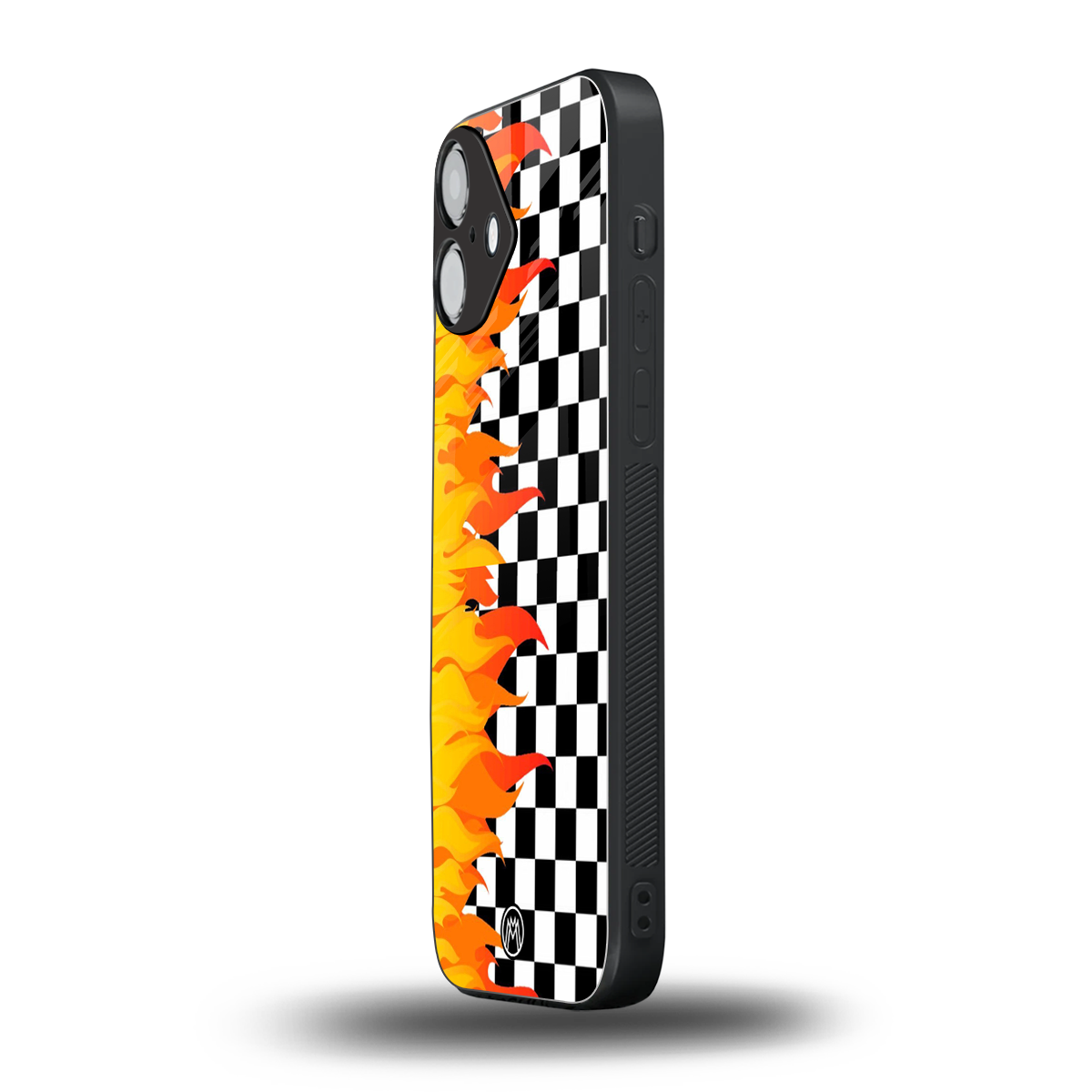 lil flames wild mode back phone cover | glass case for iphone 16 plus