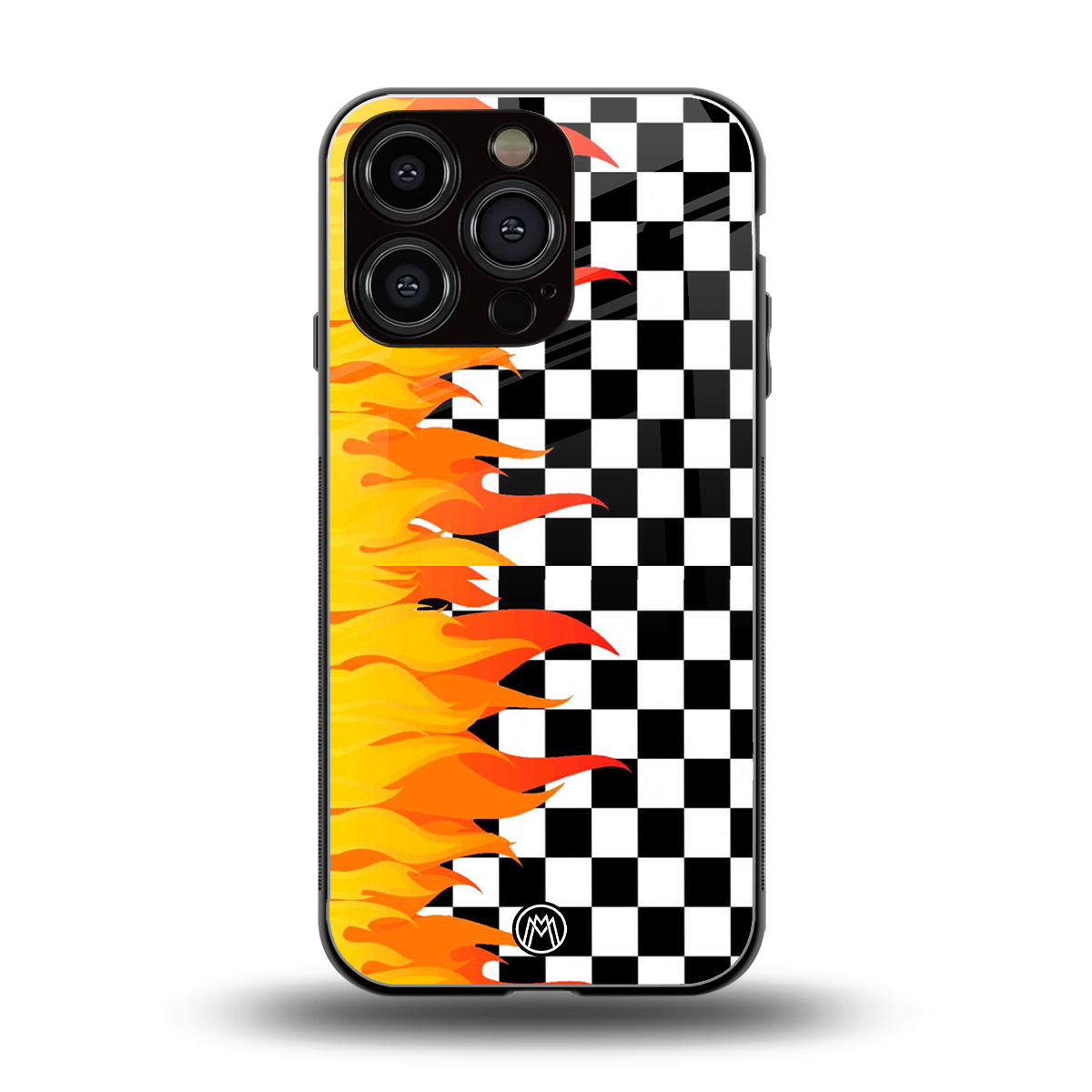 lil flames wild mode back phone cover | glass case for iphone 16 pro