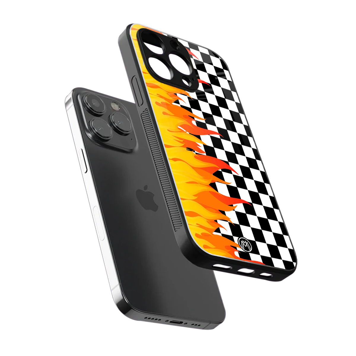 lil flames wild mode back phone cover | glass case for iphone 16 pro