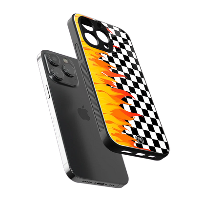 lil flames wild mode back phone cover | glass case for iphone 16 pro