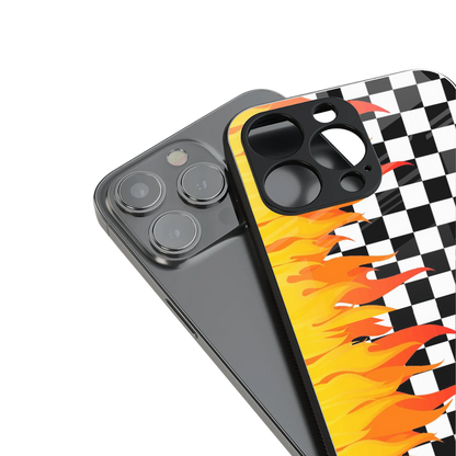 lil flames wild mode back phone cover | glass case for iphone 14 pro max