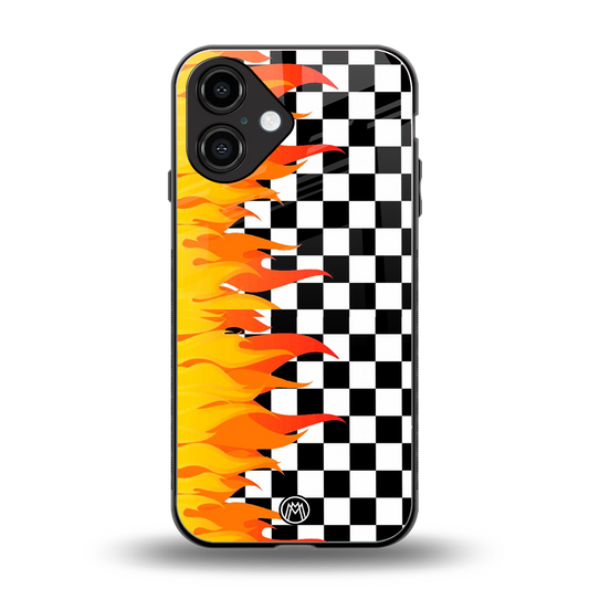 lil flames wild mode back phone cover | glass case for iphone 16