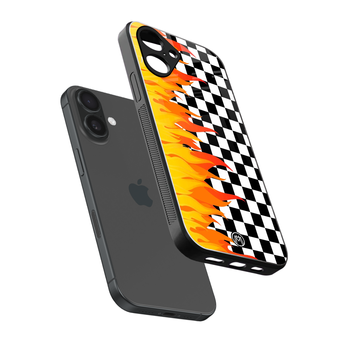lil flames wild mode back phone cover | glass case for iphone 16