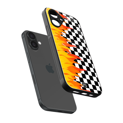 lil flames wild mode back phone cover | glass case for iphone 16