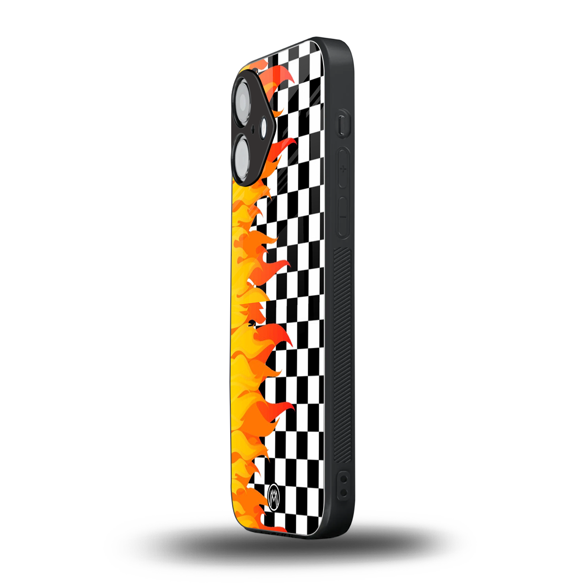 lil flames wild mode back phone cover | glass case for iphone 16