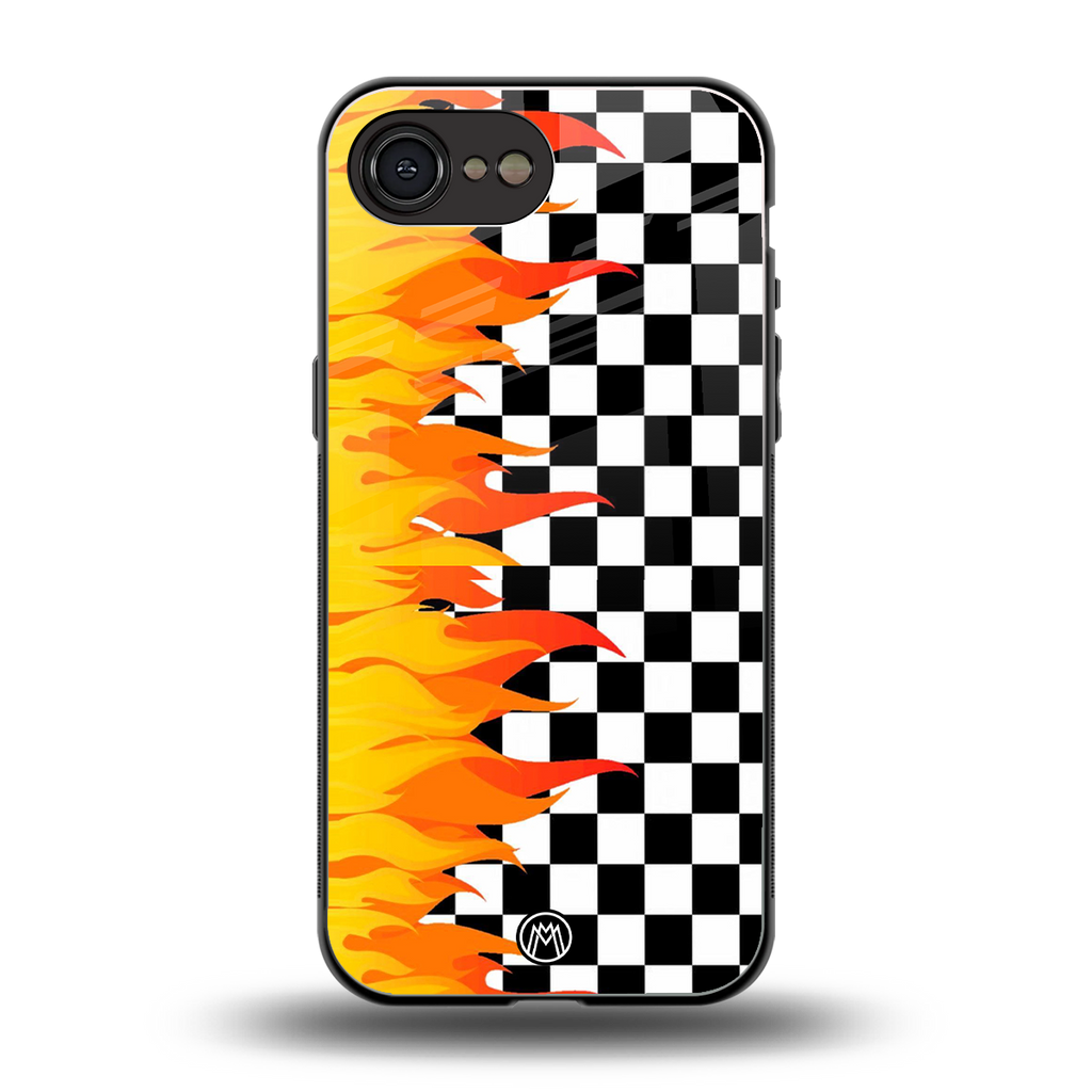 lil flames wild mode back phone cover | glass case for iphone 16e