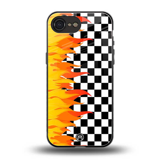 lil flames wild mode back phone cover | glass case for iphone 16e