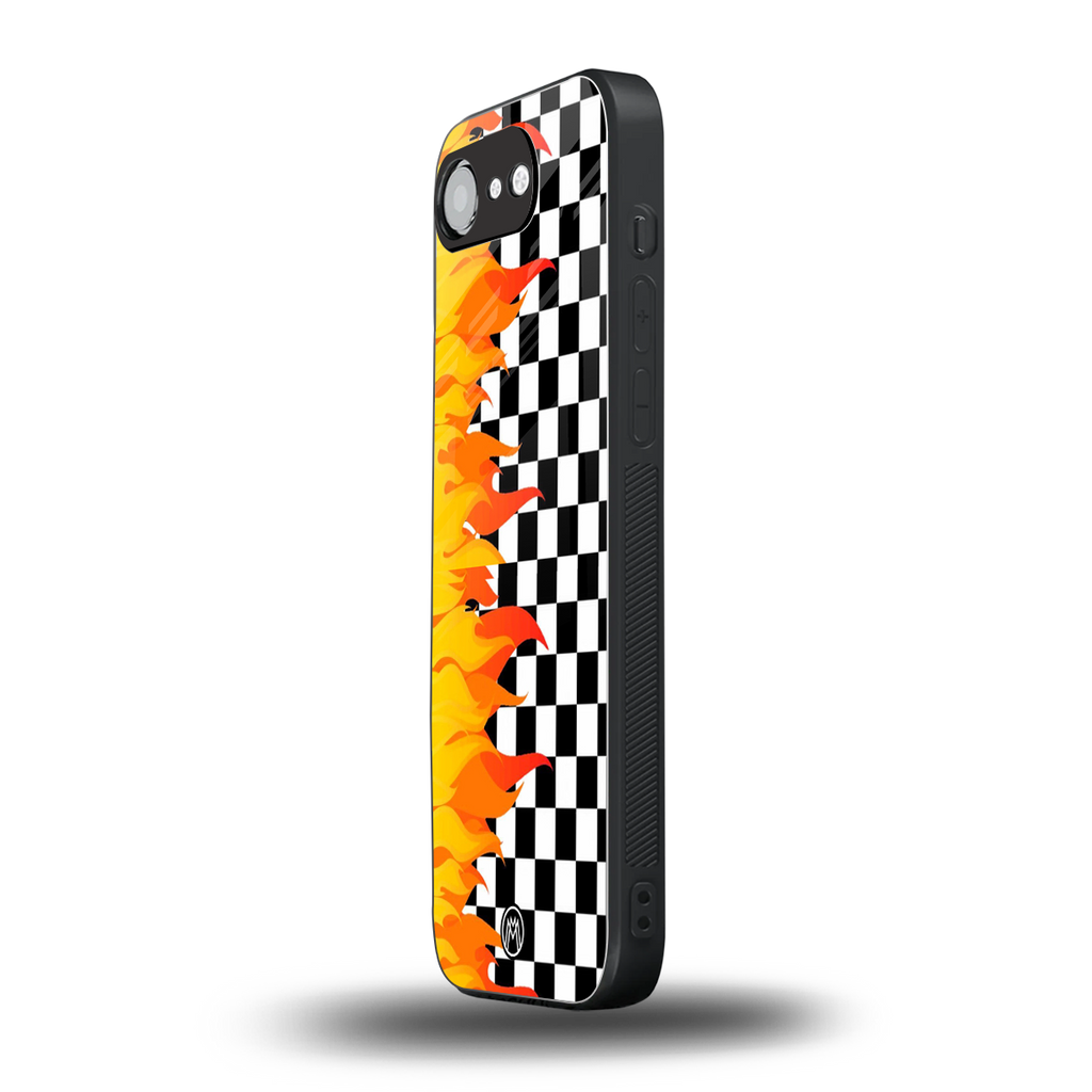 lil flames wild mode back phone cover | glass case for iphone 16e