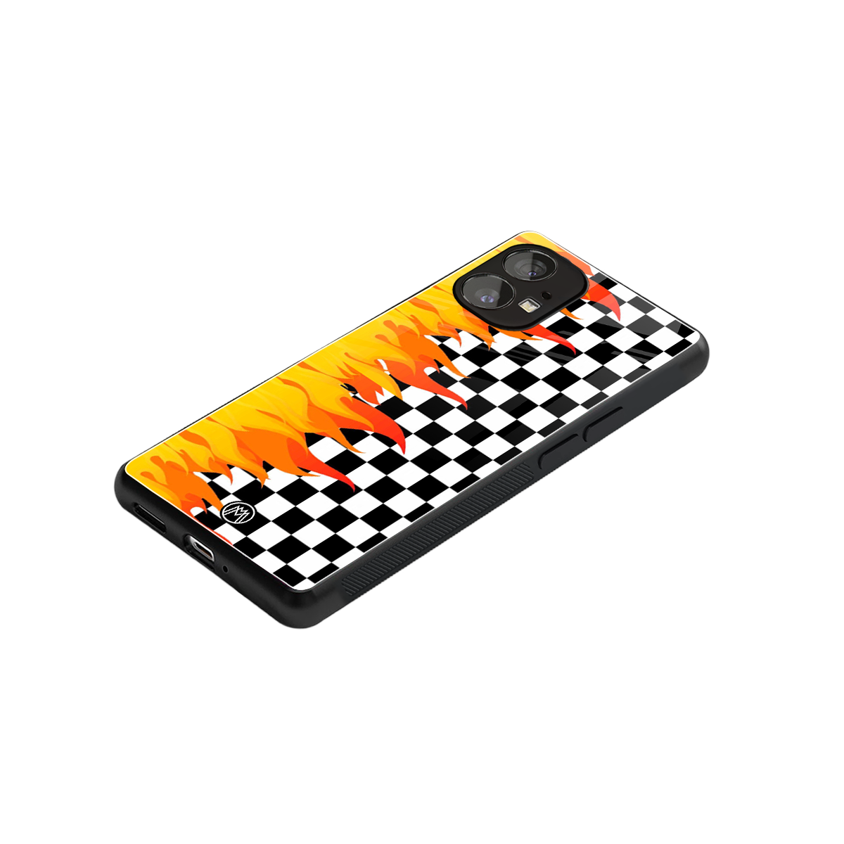 lil flames wild mode back phone cover | glass case for nothing phone 1