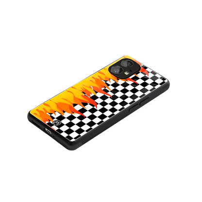 lil flames wild mode back phone cover | glass case for nothing phone 1