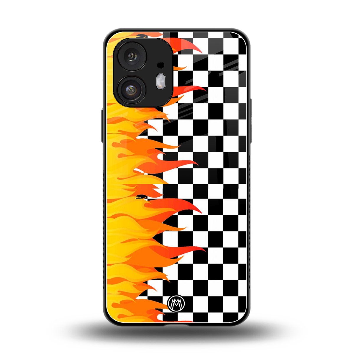 lil flames wild mode back phone cover | glass case for nothing phone 2