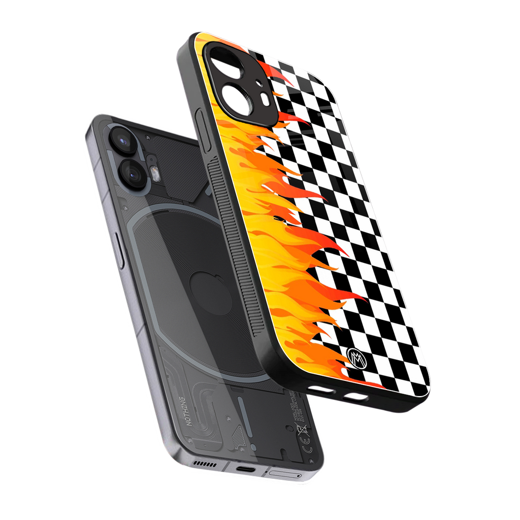 lil flames wild mode back phone cover | glass case for nothing phone 2