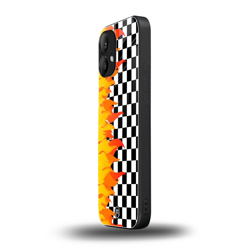 lil flames wild mode back phone cover | glass case for nothing phone 2