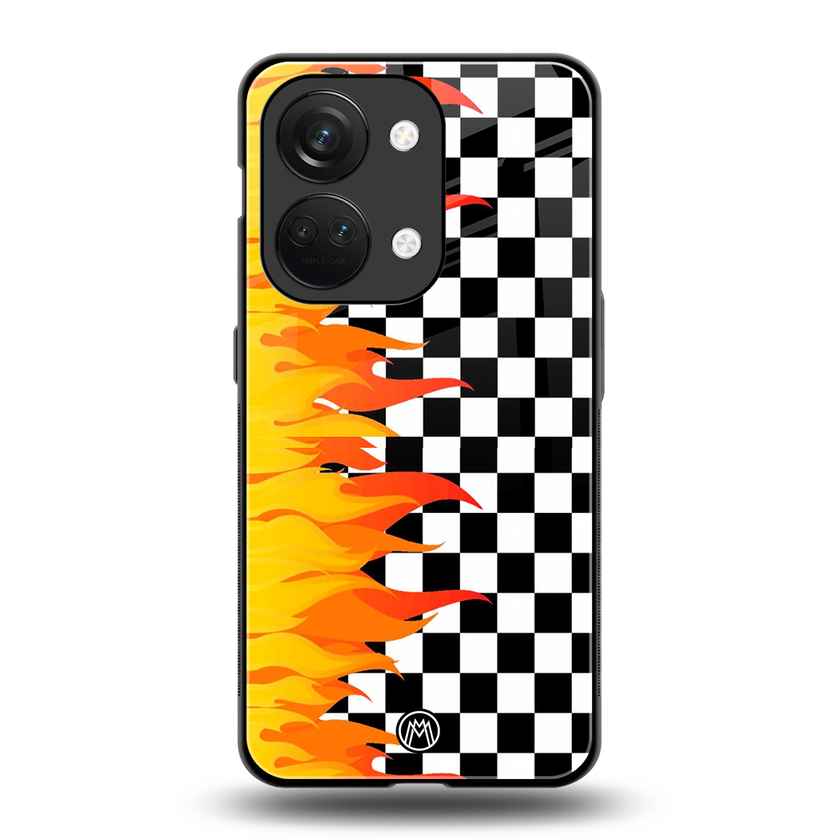 lil flames wild mode back phone cover | glass case for oneplus nord 3