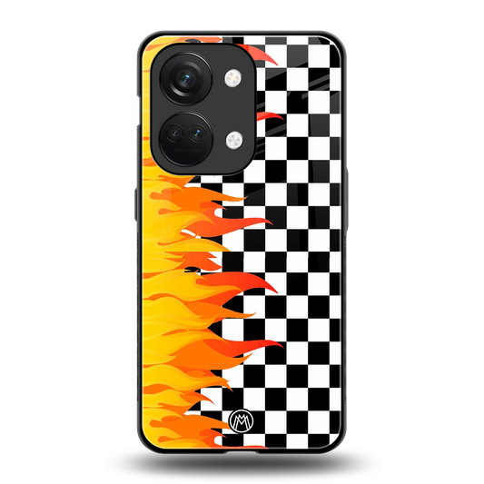 lil flames wild mode back phone cover | glass case for oneplus nord 3
