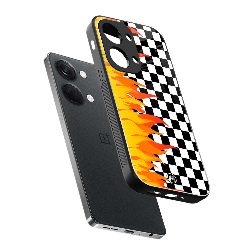 lil flames wild mode back phone cover | glass case for oneplus nord 3