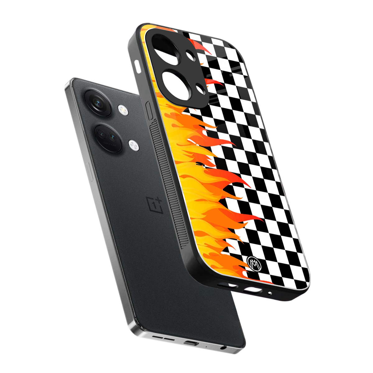 lil flames wild mode back phone cover | glass case for oneplus nord 3