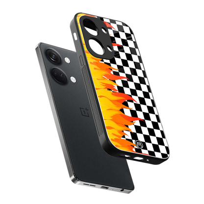lil flames wild mode back phone cover | glass case for oneplus nord 3