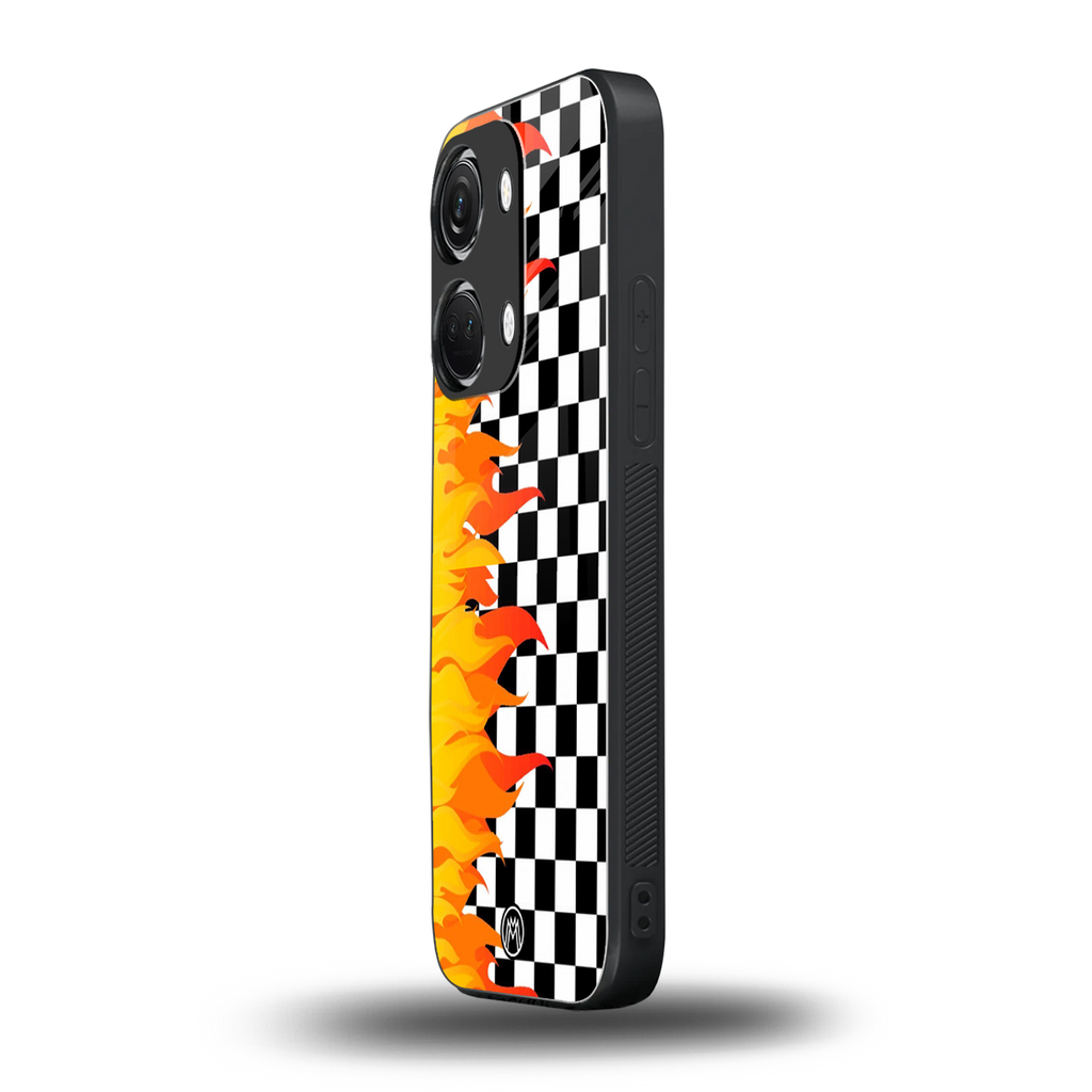 lil flames wild mode back phone cover | glass case for oneplus nord 3