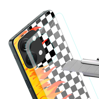 lil flames wild mode back phone cover | glass case for oneplus nord 3