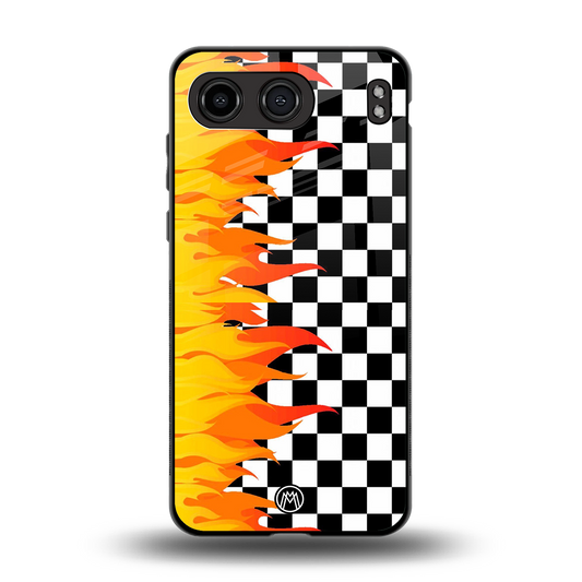 lil flames wild mode back phone cover | glass case for oneplus nord 4