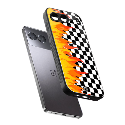 lil flames wild mode back phone cover | glass case for oneplus nord 4