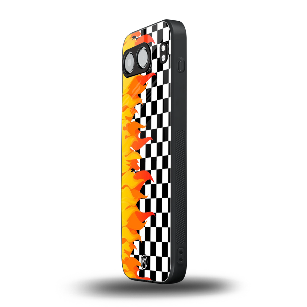 lil flames wild mode back phone cover | glass case for oneplus nord 4