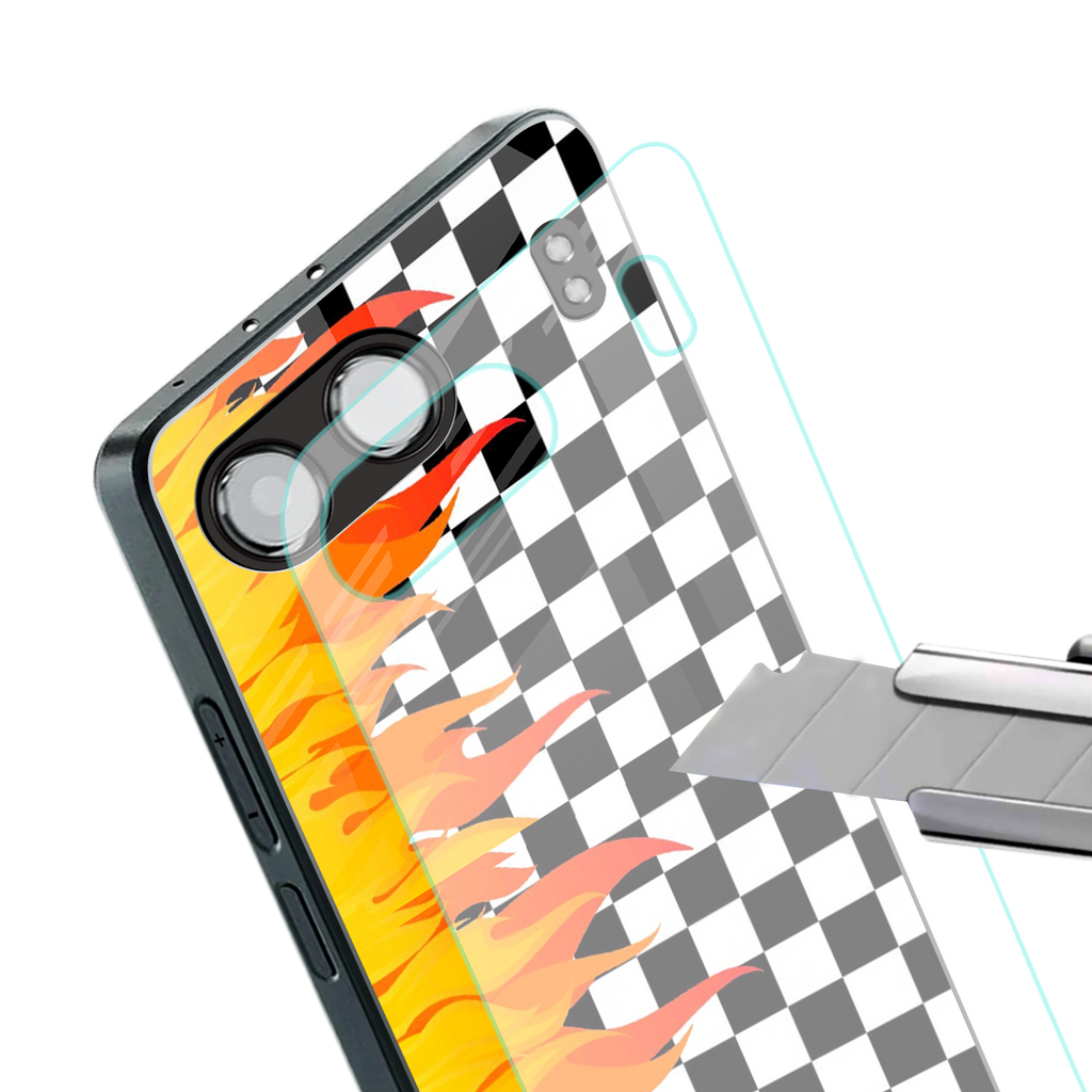 lil flames wild mode back phone cover | glass case for oneplus nord 4