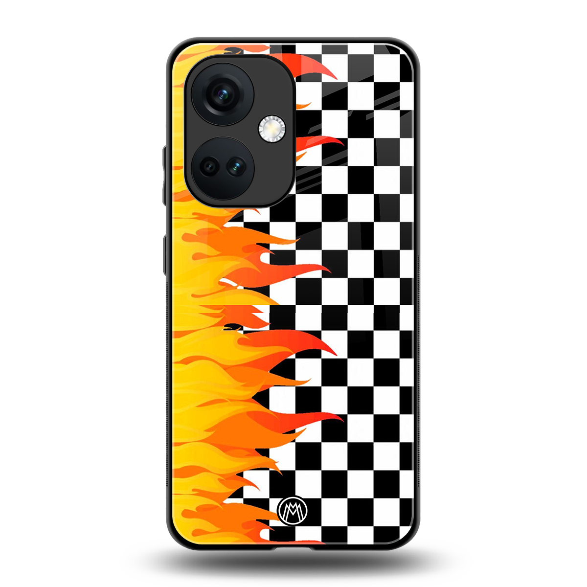 lil flames wild mode back phone cover | glass case for oneplus nord ce 3