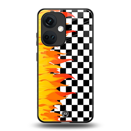 lil flames wild mode back phone cover | glass case for oneplus nord ce 3
